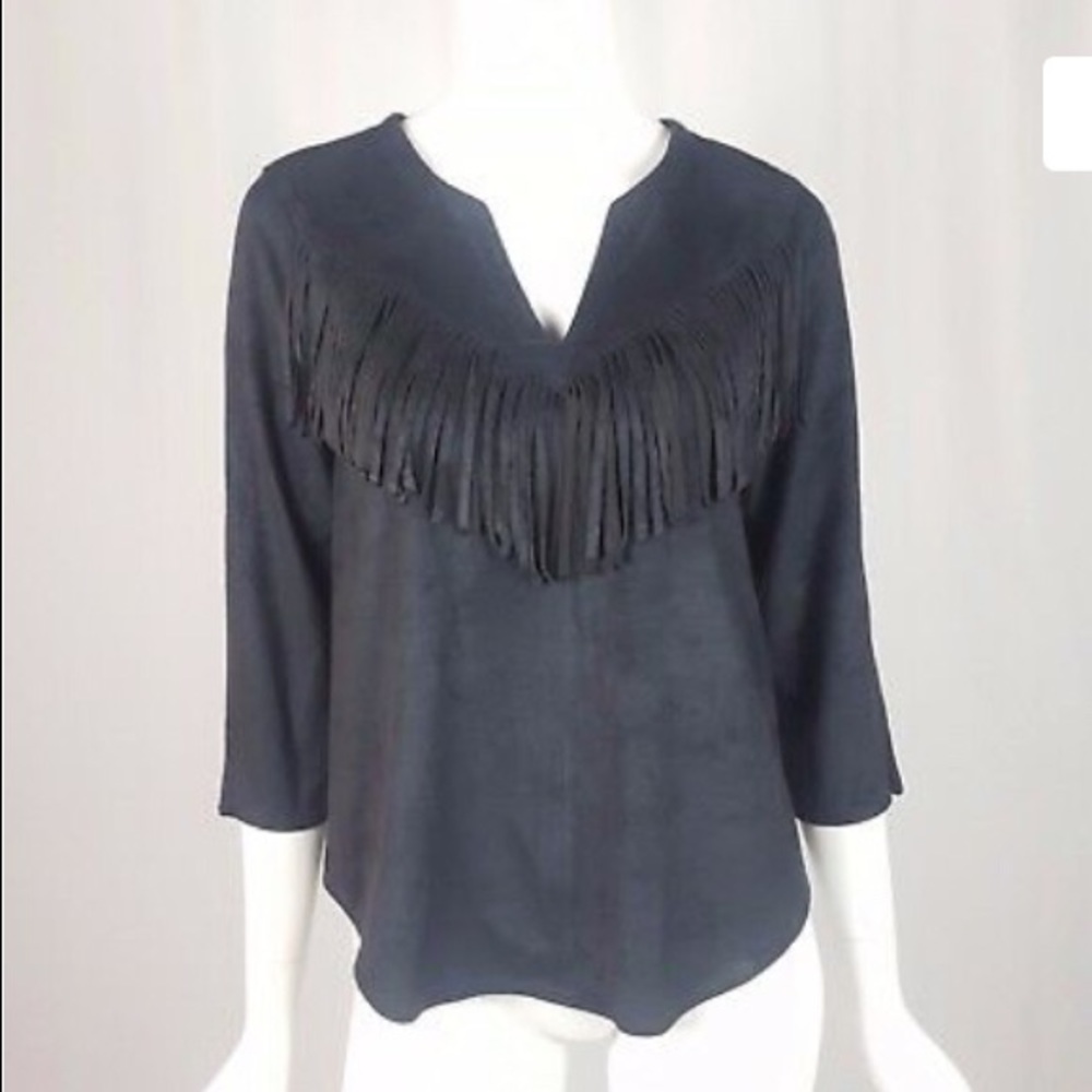 Black Suede Top by Express. Size medium NWT